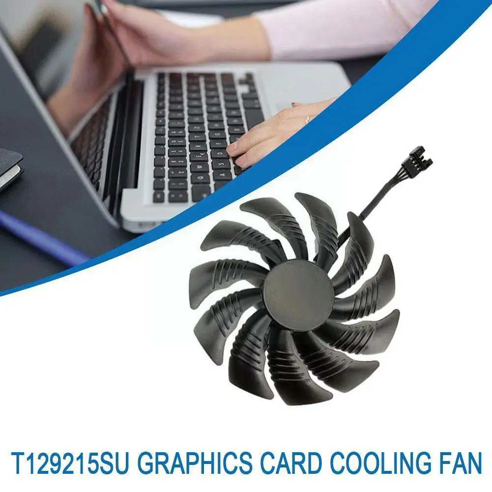 

Черный охлаждающий вентилятор для ноутбука подходит для Gigabyte Gtx 1060 1070, охлаждающий вентилятор для графической карты T129215su H6k3