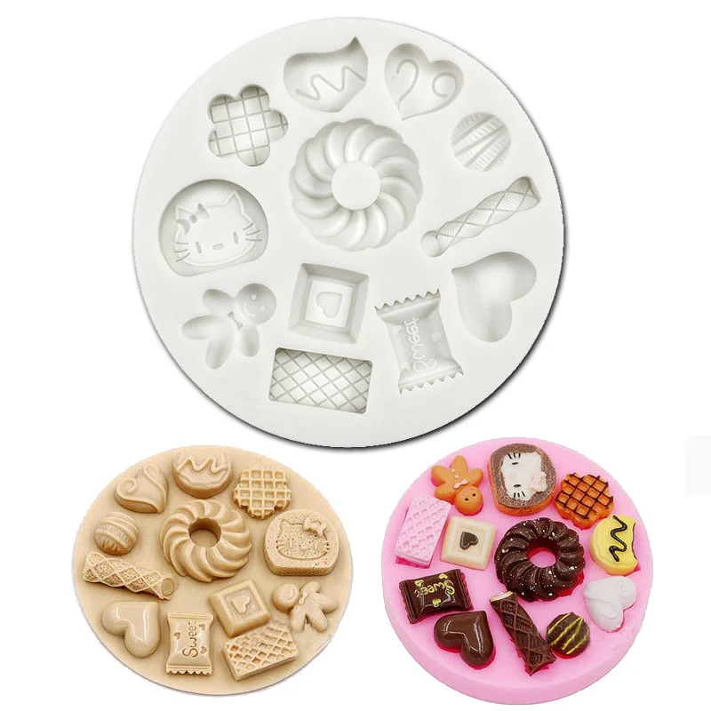 

Donut Gingerbread Mman Candy Heart Silicone Mold Fondant Cake Decorating Sugarcraft Chocolate Baking Tool For cake Kitchenware