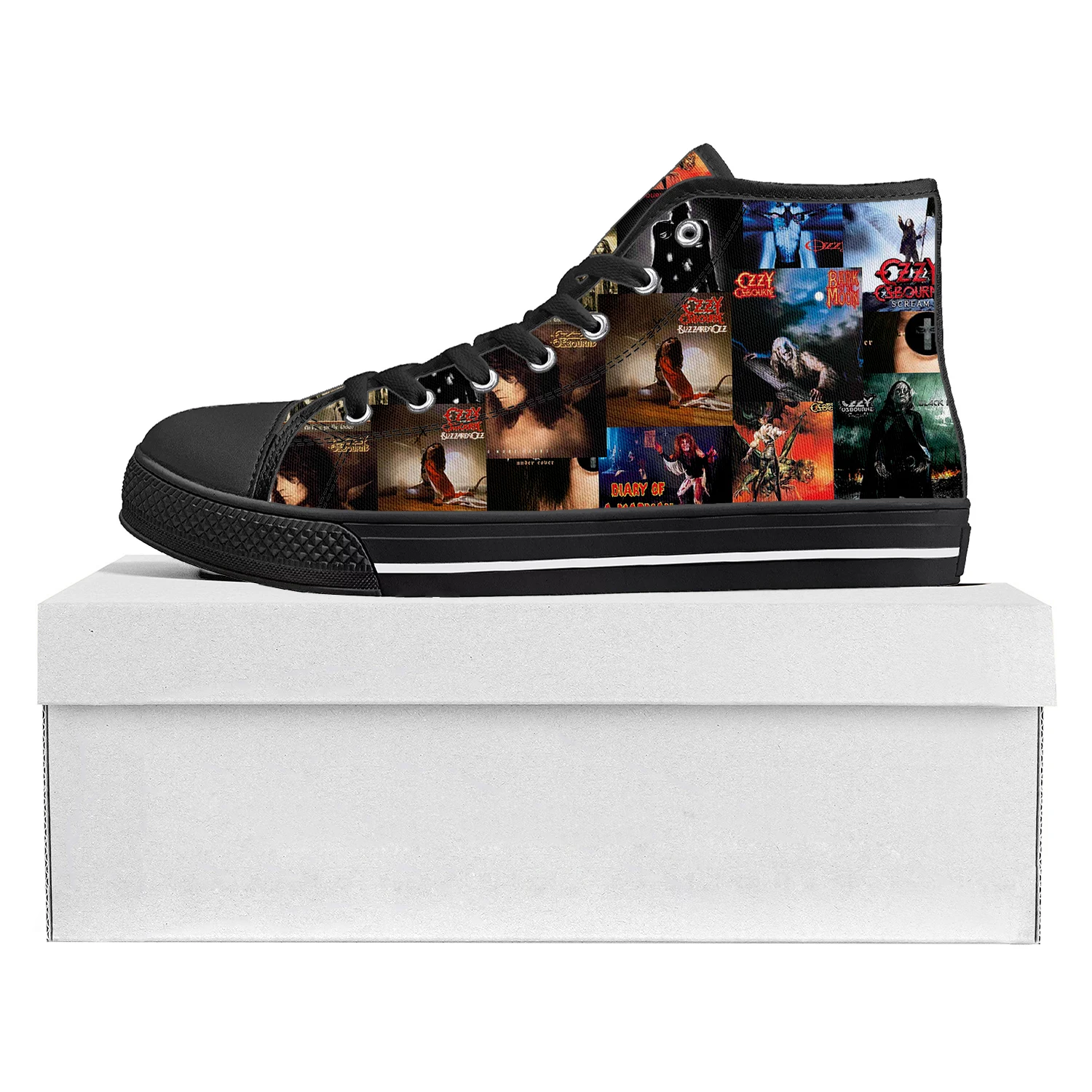 Ozzy Osbourne Metal Rock Singer Pop High Top High Quality Sneakers Mens Womens Teenager Canvas Sneaker Couple Shoes Custom Shoe