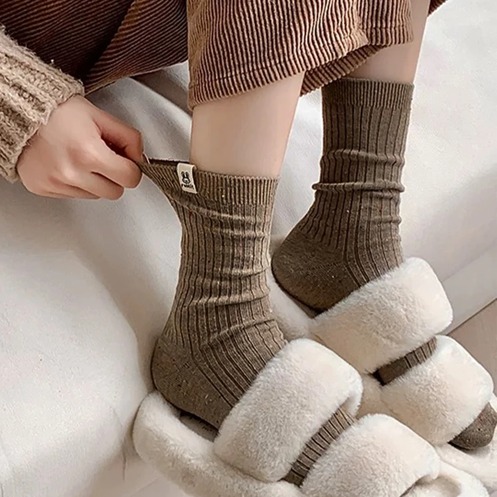 Носки в горошек с героями мультфильмов осенние и зимние удобные мягкие теплые