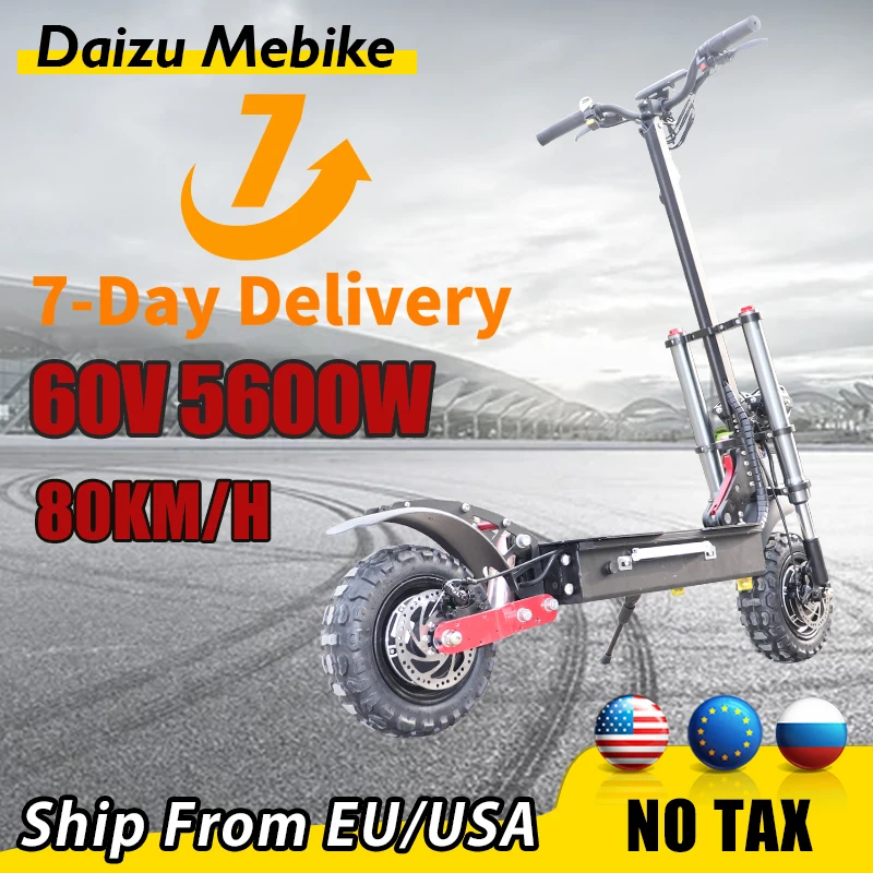 

11inch 26Ah 80KM/H Electric Scooter Adult 5600W Powerful Foldable Electric Kick Scooter Dual Motor Off Road Patinete Electrico