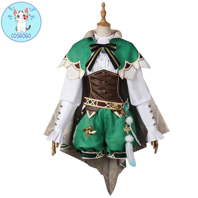 [На складе] Genshin Impact Presseion Mondstadt Wind God Game Костюм Прекрасная униформа Косплей