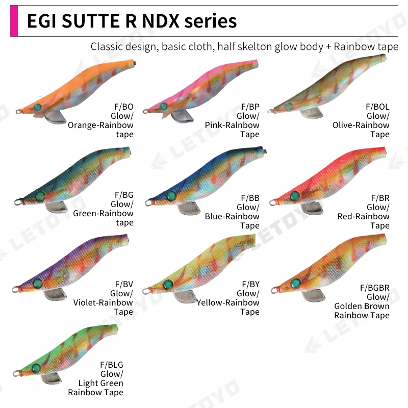 Yamashita Eging Fishing Squid Lure EGI SUTTE R N/ND/NDX/NC Japan Hooks Luminous Sea Fishing Goods for Cuttlefish Octopus Squid