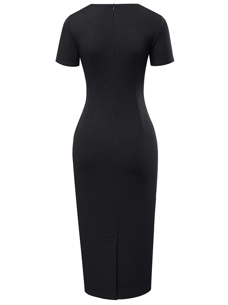 Женское винтажное платье Nice-Forever элегантное облегающее для работы в офисе btyB653