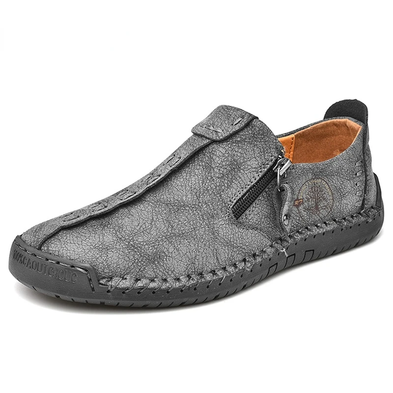

Удобные кожаные мужские туфли, Повседневные слипоны, мужские лоферы, сплит-кожа, плоская подошва, горячая Распродажа, мокасины