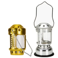 portable aluminum alloy candle lantern brass hanging candlestick tea light lamp for outdoor night fishing camping accessories