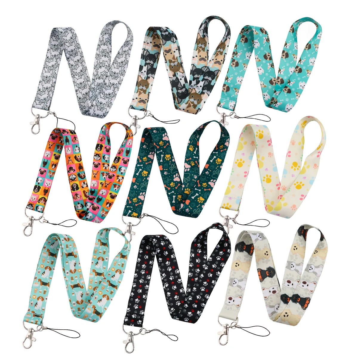 

KKZ786 Kawaii Puppy Neck Strap Pets Lanyard For Keys Id Card Gym Phone Straps Usb Badge Holder Diy Dog Paw Print Lariat Lanyard