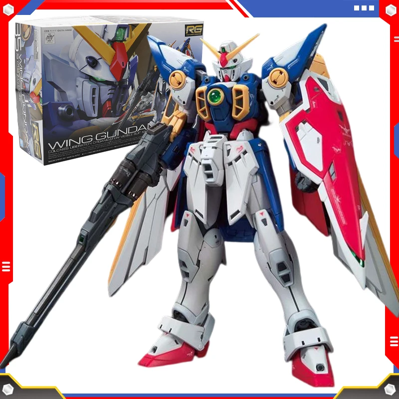 

Bandai Original RG 35 XXXG-01W Wing Gundam Anime Action Figure Assembled Model Kit Robot Collecting Hobby Toy Gift for Children