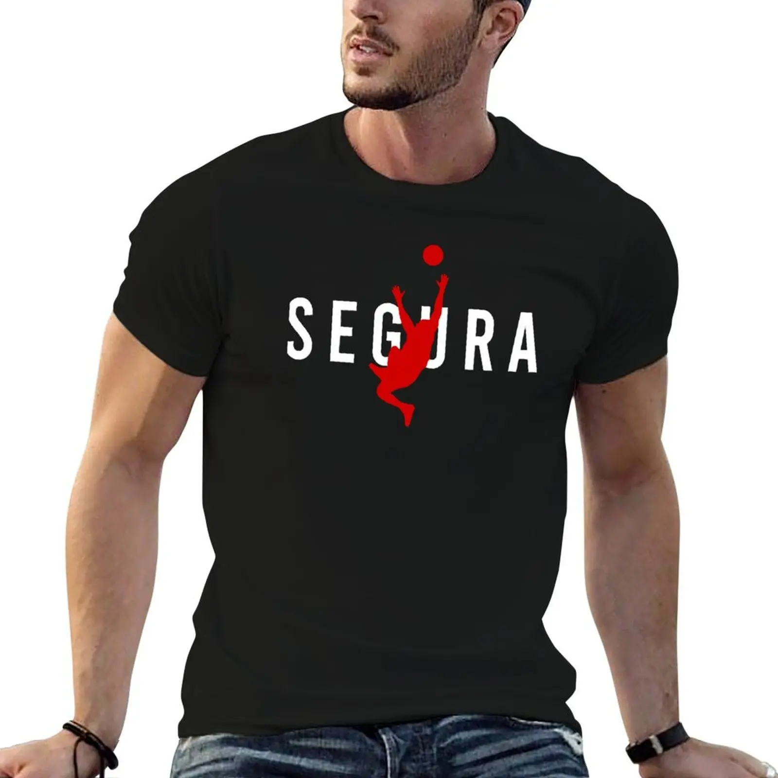 Фото однотонная футболка SeguraTom Tom Segura черная для упаковки футболок мужская футболка хлопковая мужская №1