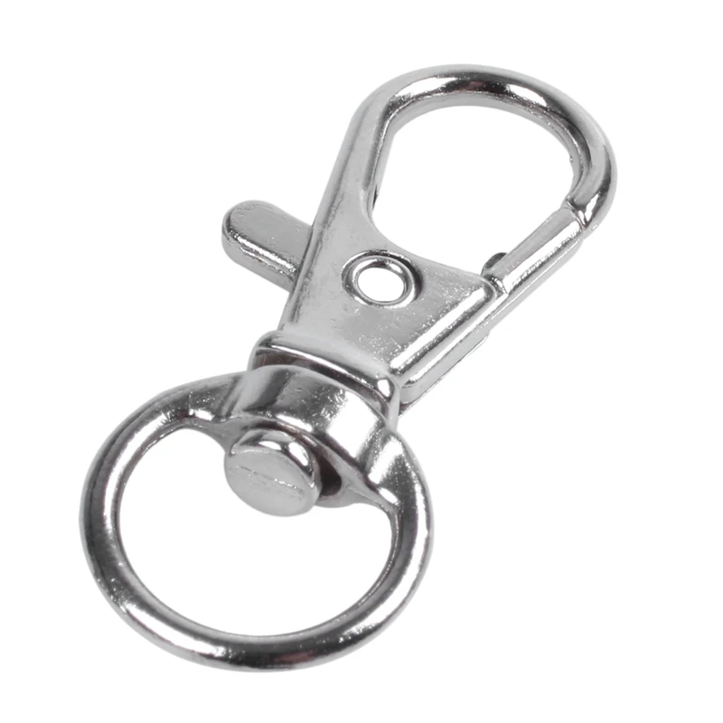 

40Pcs Metal Clasp Swivel Trigger Clips Snap Hooks Key Ring Bags DIY Craft Silver