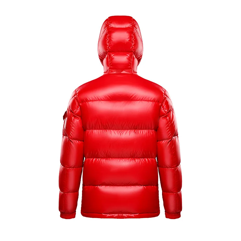 2023 new 95 white goose down high cleanliness red bread jacket winter warm men's commuting solid color down jacket enlarge