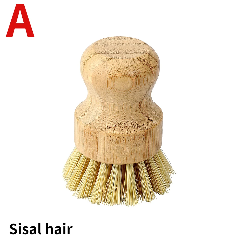 

Деревянная бамбуковая щетка для мытья посуды