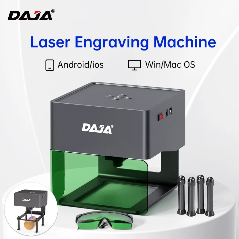 DAJA DJ6 3W Woodworking Wood Plastic Paper Mini Laser Engraving Machine for DIY Logo Text Pattern