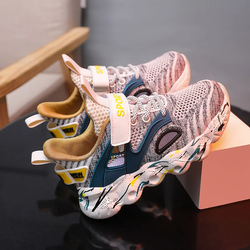 

Kids Fashion Sneakers for Boys Girls Mesh Tennis Shoes Breathable Sports Running Shoes Lightweight Children Casual Size 28-39