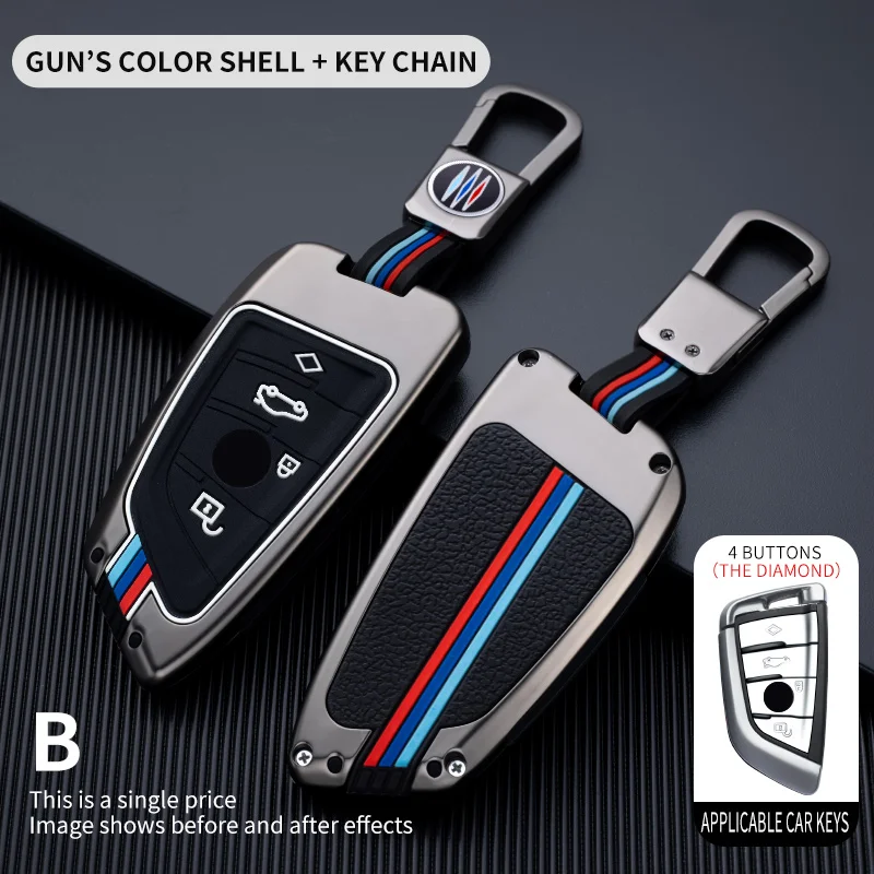 

2022New Zinc Alloy Car Key Bag For BMW X1 X3 X4 X5 F15 X6 F16 G30 7 Series G11 F48 F39 520 525 G20 118i 218i 320i Accessories