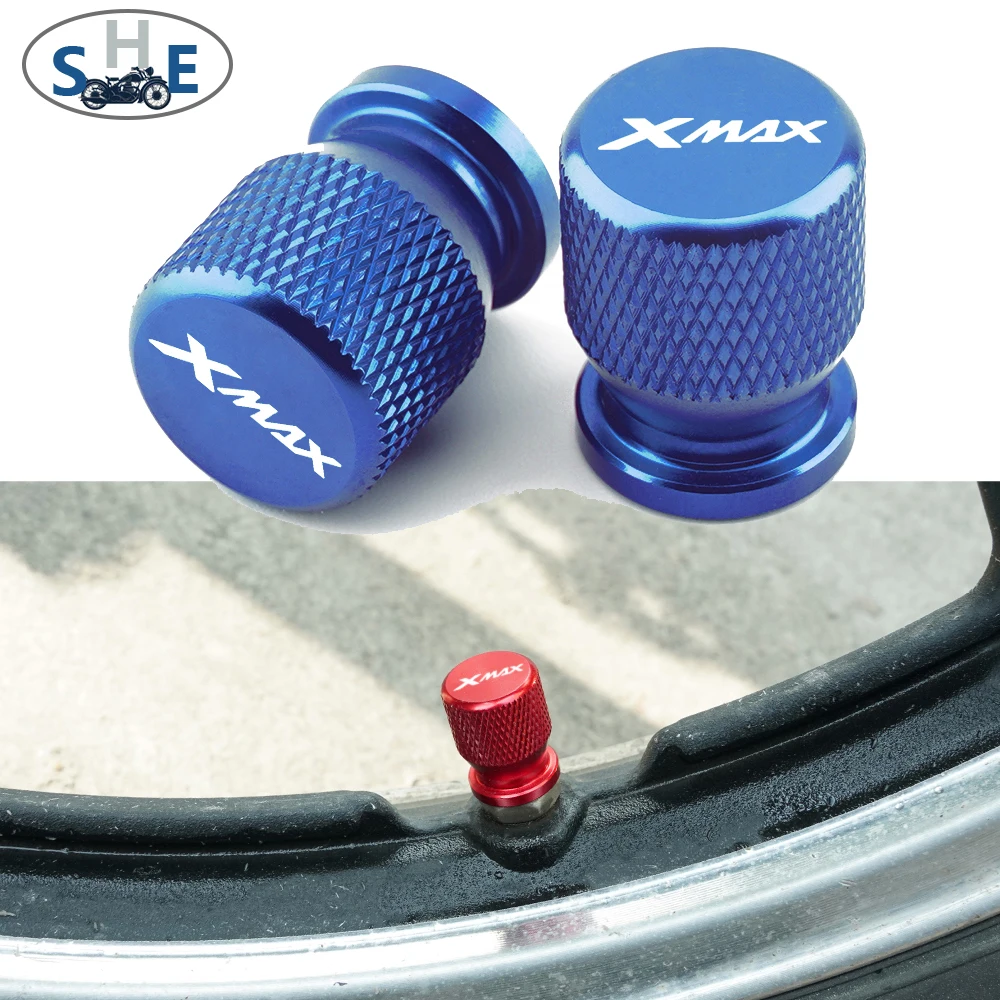 

For Yamaha XMAX 125 250 300 400 X-MAX 2017 2018 2019 2020 2021 Motorcycle Universal CNC Wheel Tire Parts Valve Stem Caps Cover
