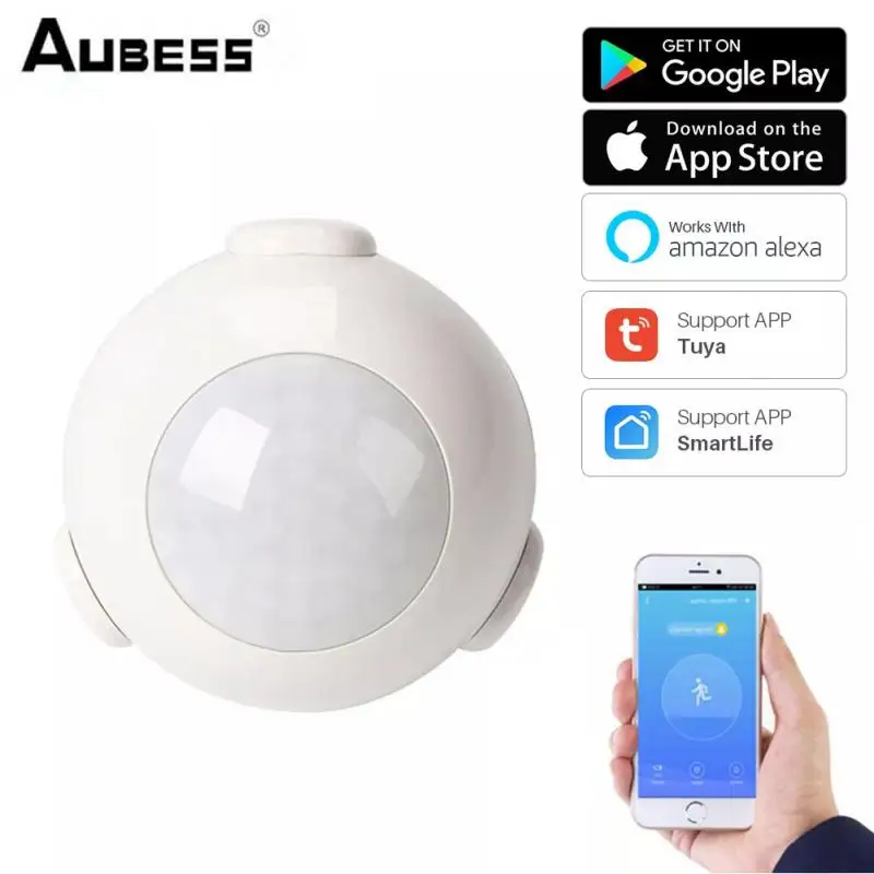 

Tuya Smart WiFi PIR Motion Sensor Human Body Sensor Detector Smart Home Security Automation Module SmartLife APP Workswith Alexa