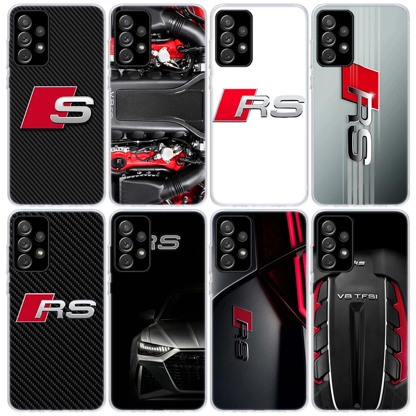 

Car-A-Audis-RS-Sport Phone Case For Samsung Galaxy A72 A52 A71 A51 A02S A22 A32 A31 A21S A42 A12 M12 M30S M31S Soft TPU Back Cov