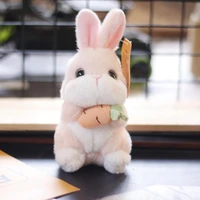 12cm rabbit plush toy cute ornament pp cotton filling stuffed doll plush key chain christmas gift plush pendant plush doll