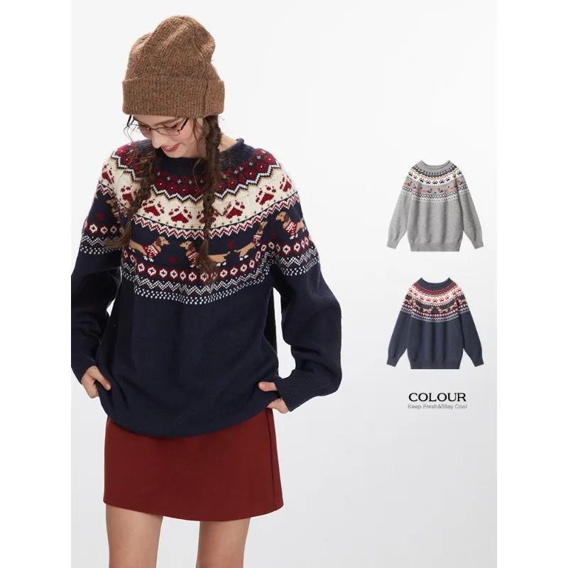 Nariele женский пуловер топы в стиле ретро новый повседневный свитшот с круглым