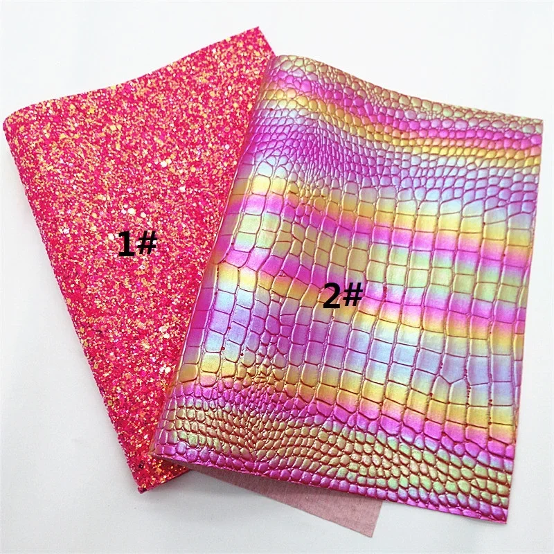 Лист из искусственной кожи с тиснением под крокодила 21x29 см