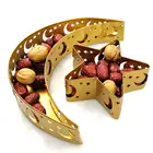 Металлический Железный десертный поднос в виде луны и звезд, счастливый ИД, Мубарак, Рамадан, кареем, Декор для дома, мусульманское событие, праздничное снабжение, Ид аль-Фитр