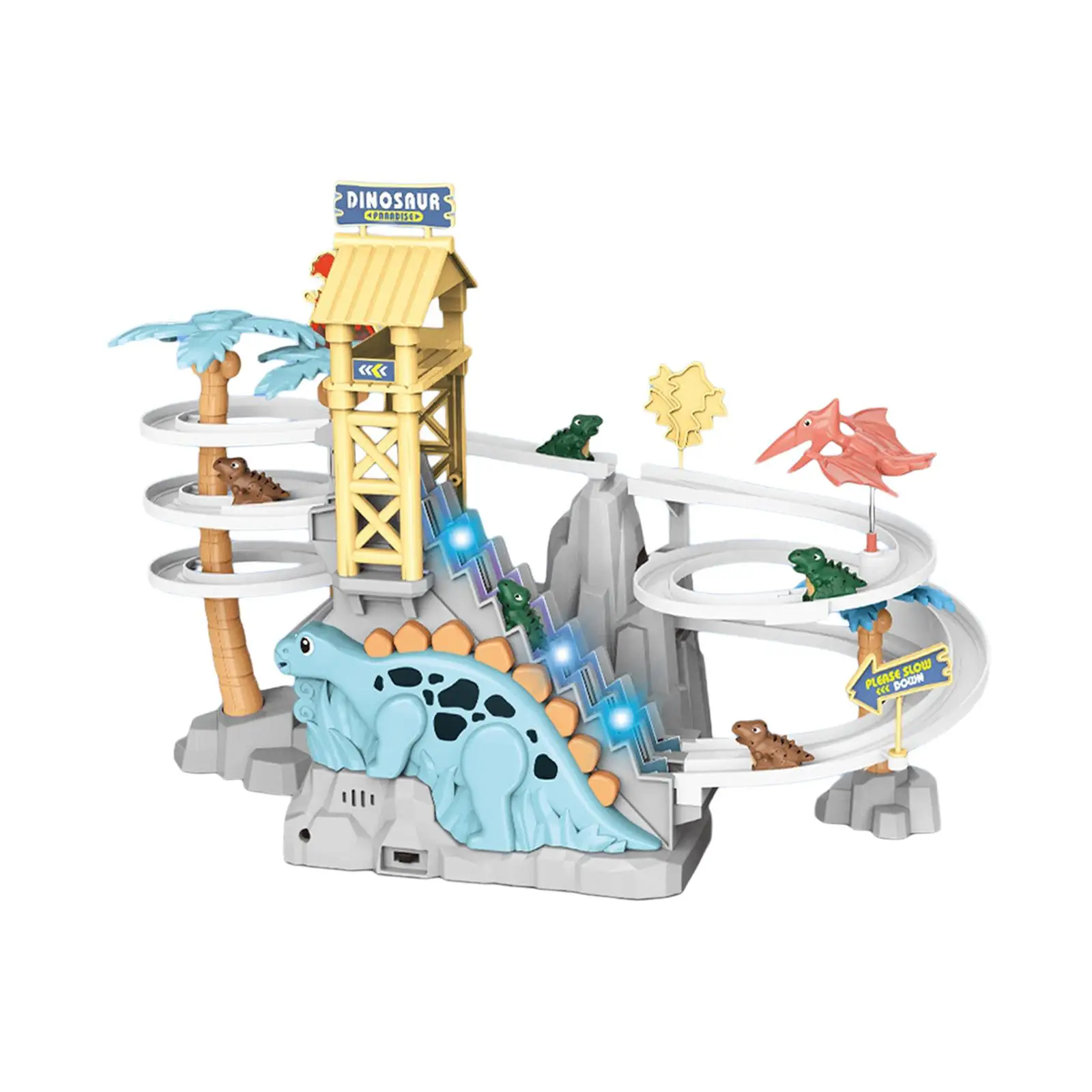 

Dinosaur Track Slide Toys Fine Motor Skills Electric Race Track Toy for Kids