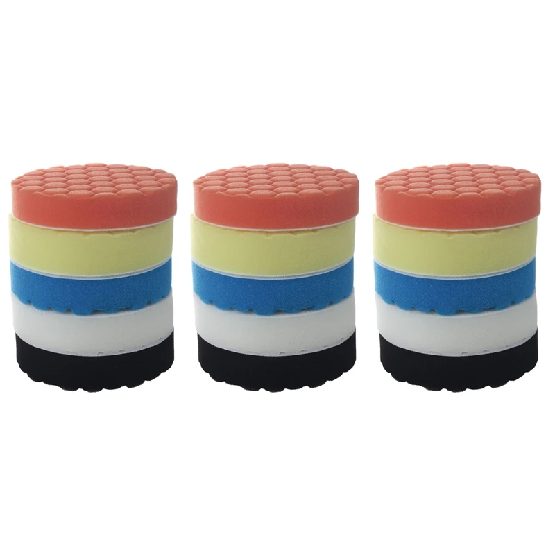 

5Inch (125Mm) Polishing Pad Kit For Car Polisher Pack Of 15Pcs