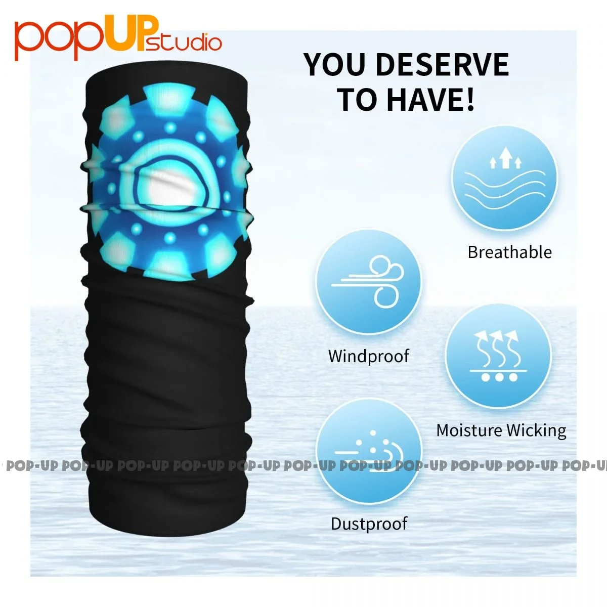 Дуговой реактор Тони Старк индастриал игра герой Шея Гетры бандана шарф маска