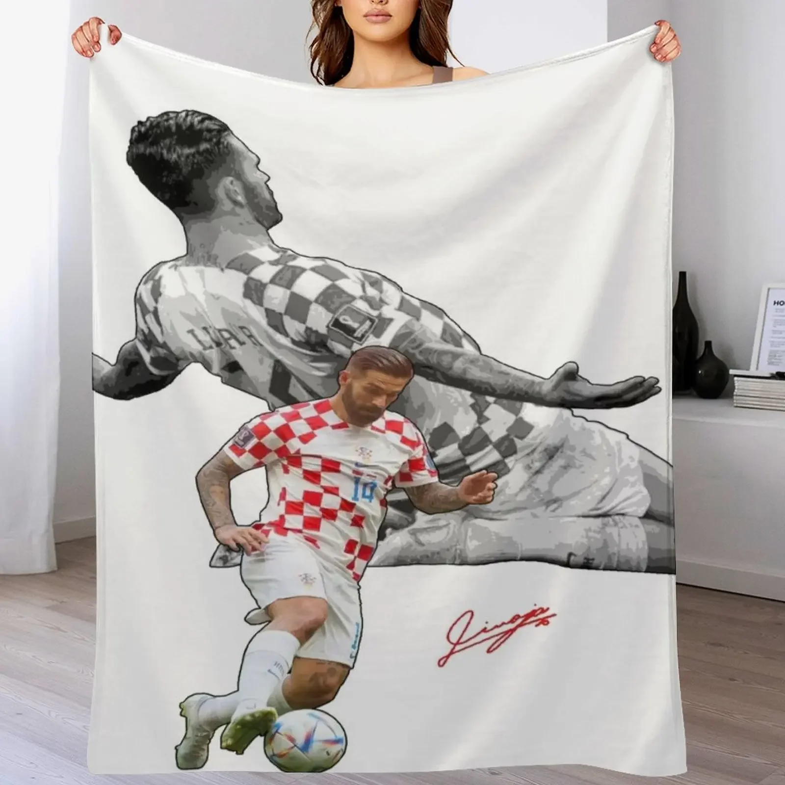 Marko Livaja Hrvatska Throw Blanket Bed пледы