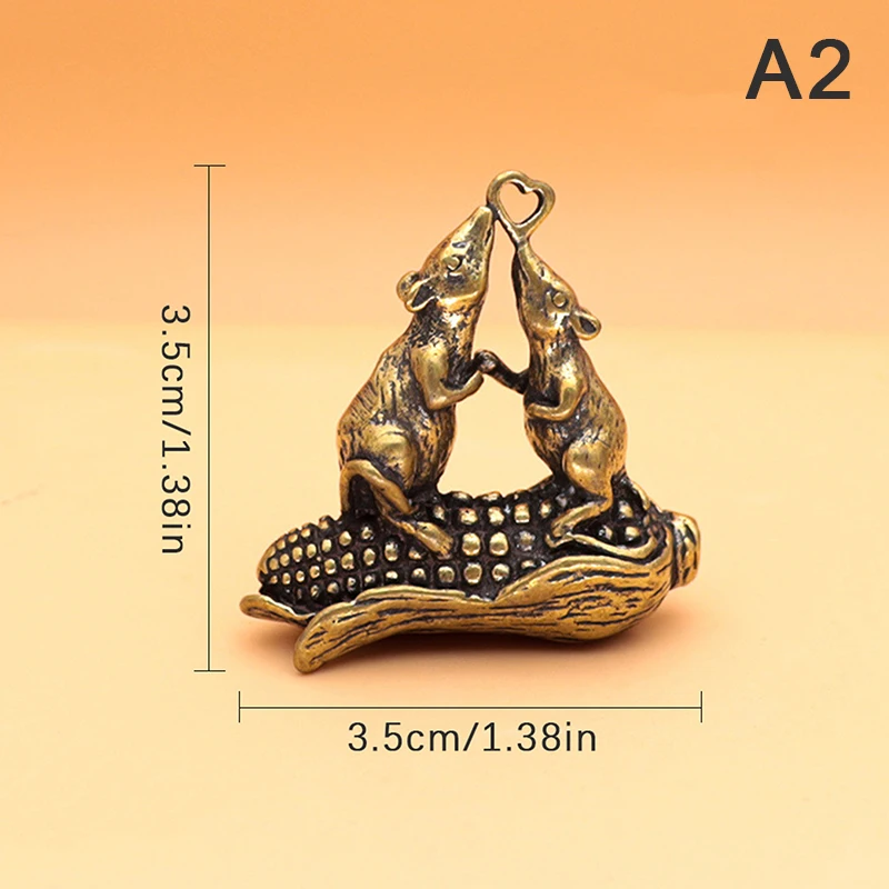 

Латунные фигурки животных мышь любовь рис