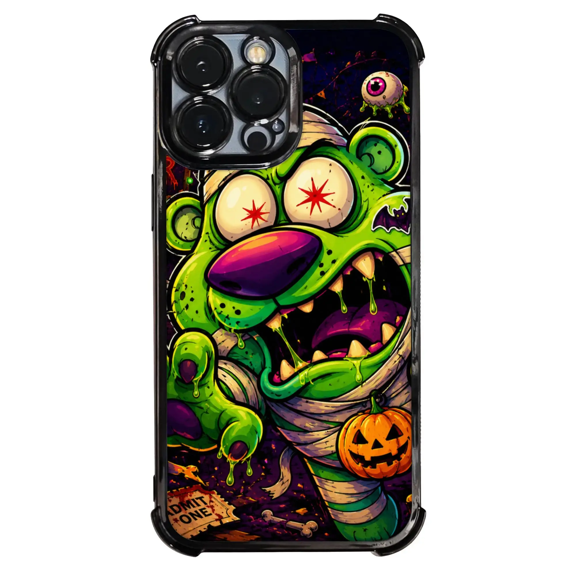 Фото Чехол для телефона Green Cowardly Dog Snarl Growl с гальваническим покрытием для iPhone различных моделей №2