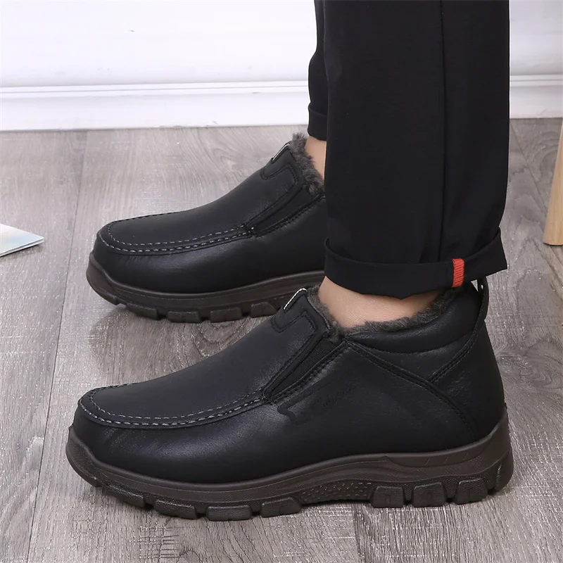 Мужские ботинки COSIDRAM легкая зимняя обувь для мужчин зимние водонепроницаемая