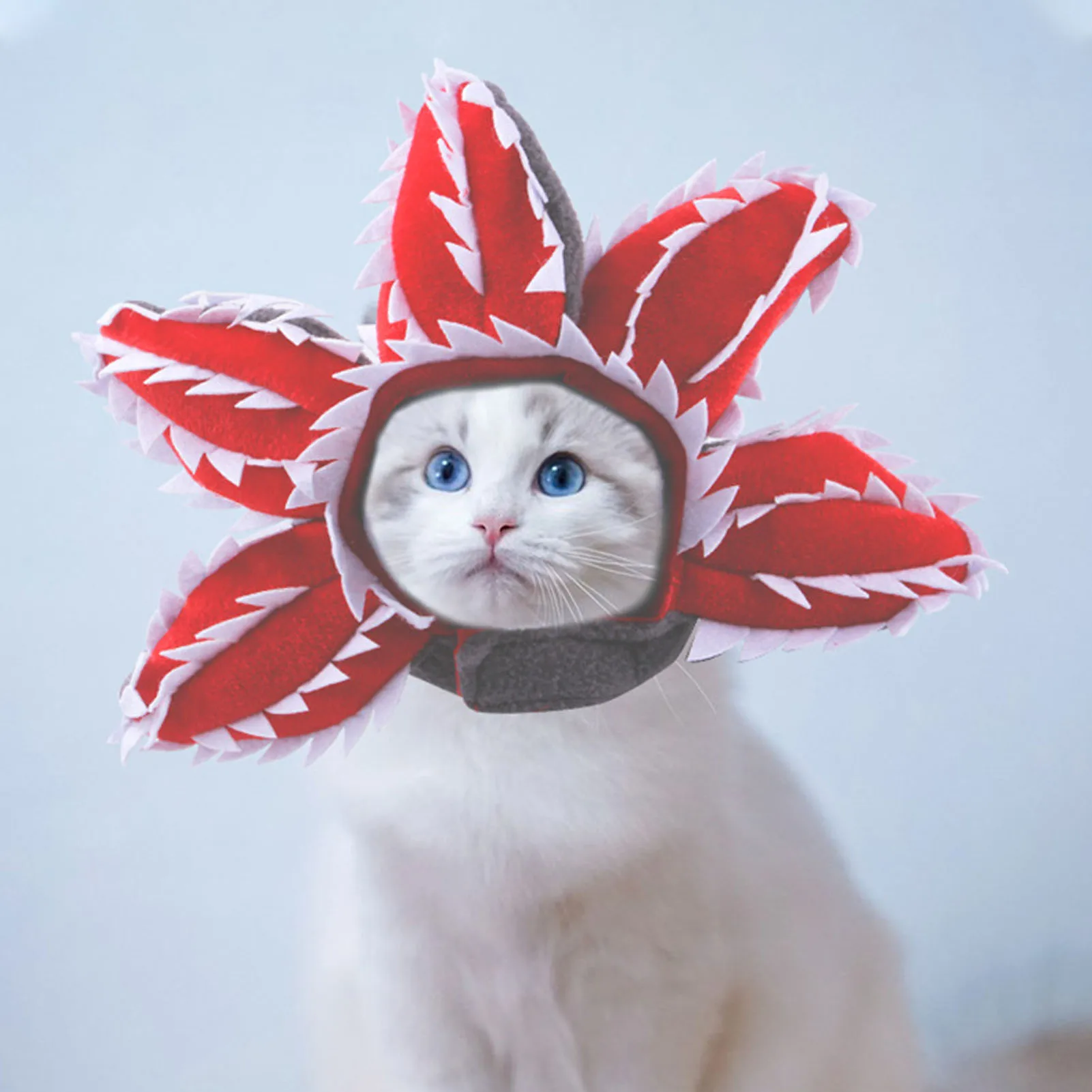 

Pet Cannibalflower Hat Adjustable Man Eater Flower Headband Breathable Flower Cap For Dog Cat Halloween Party Prop