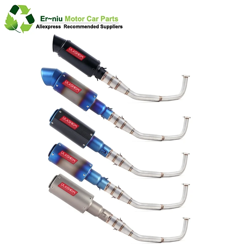 

Full System SH150 SH 125 150I Motorcycle Exhaust Mascape Slip-On Middle Link Pipe Muffler For Honda SH125 SH150i SH125i Exhaust