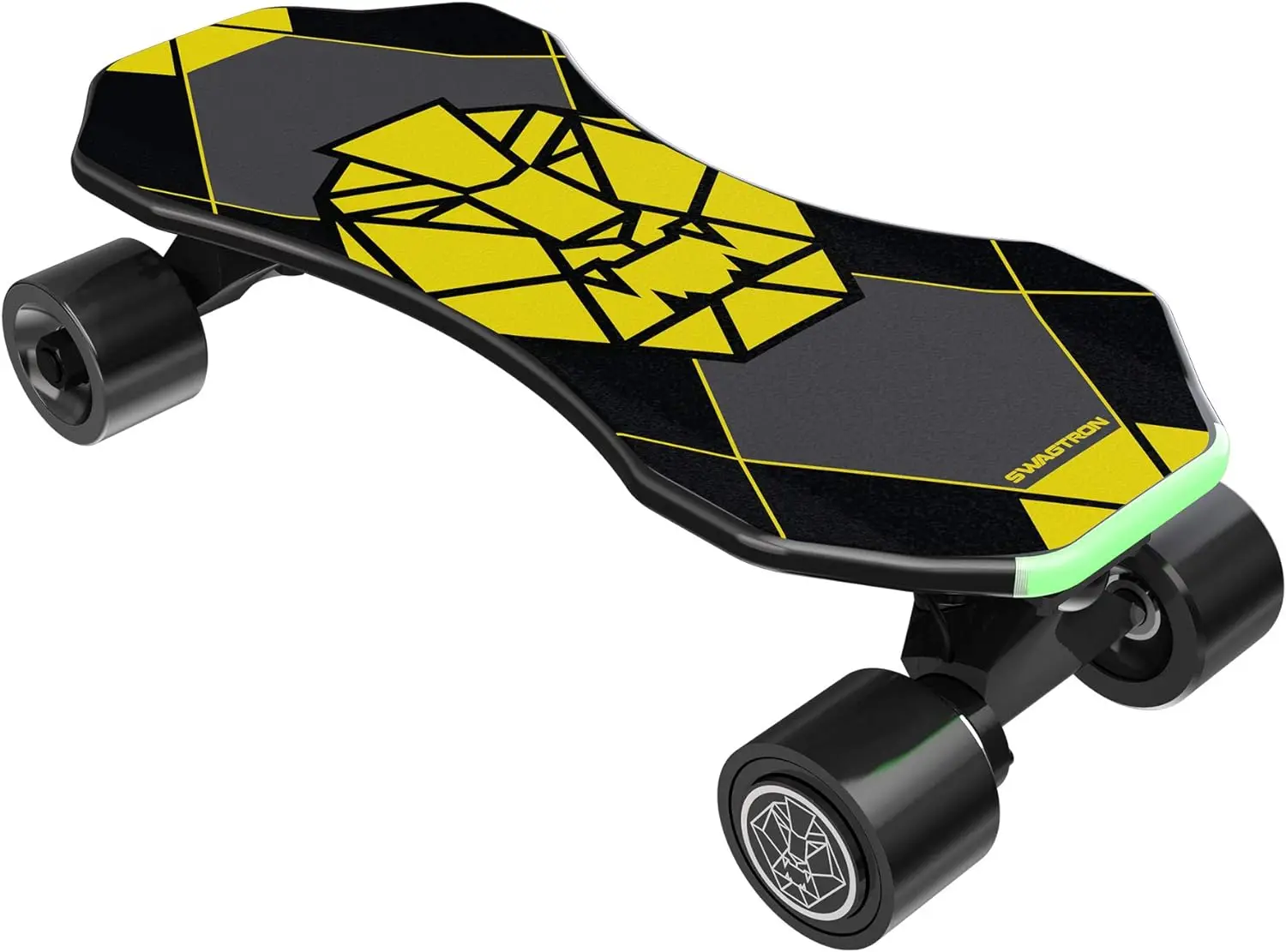 

Swagskate Skateboard for Kids & Teens with Kick-Assist, A.I. Smart Sensors, Move-More/Endless Mode, 9\u201D Deck, Black, 72