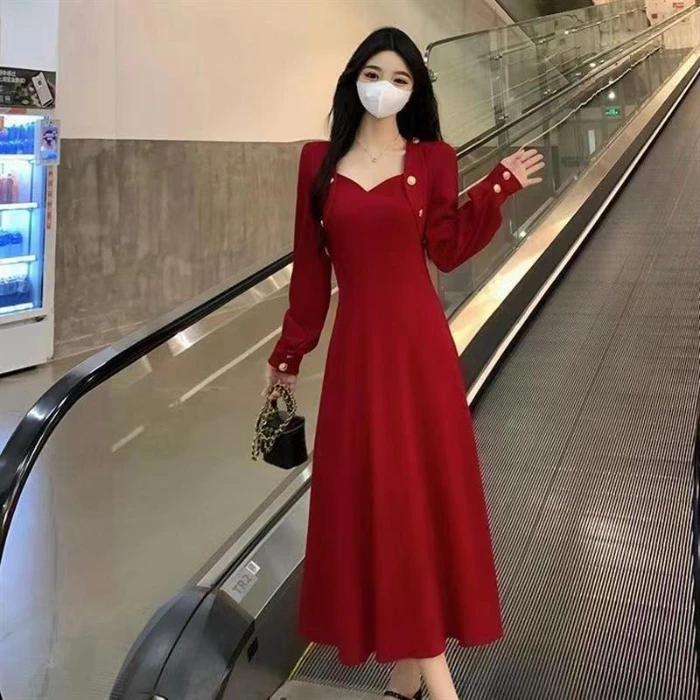 Женское платье больших размеров женское весенне-осеннее новое поступление K-sle Silm