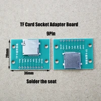 1 pcs tf card socket adapter board 9p card board self elastic 1 6mm sd card socket circuit board pcb circuit board wp 139