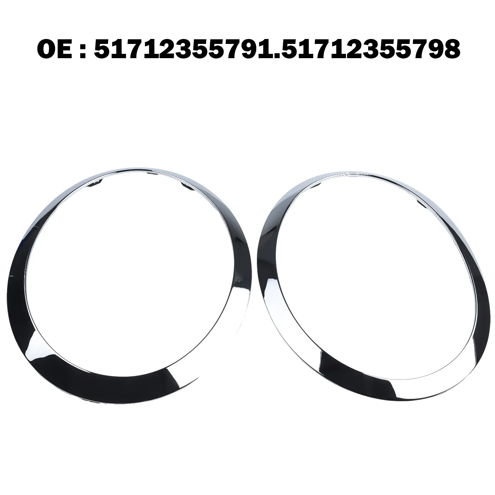 

Ring Bezel Headlight Trim Car Accessories Font Lamp Silver Plating 51712355791 51712355798 For MINI F55 F56 F57