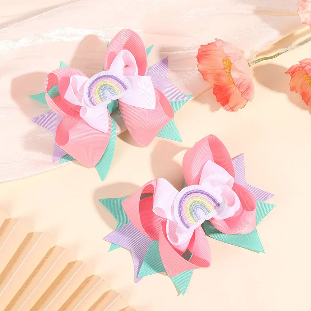 2 шт. детские заколки для волос с бантом