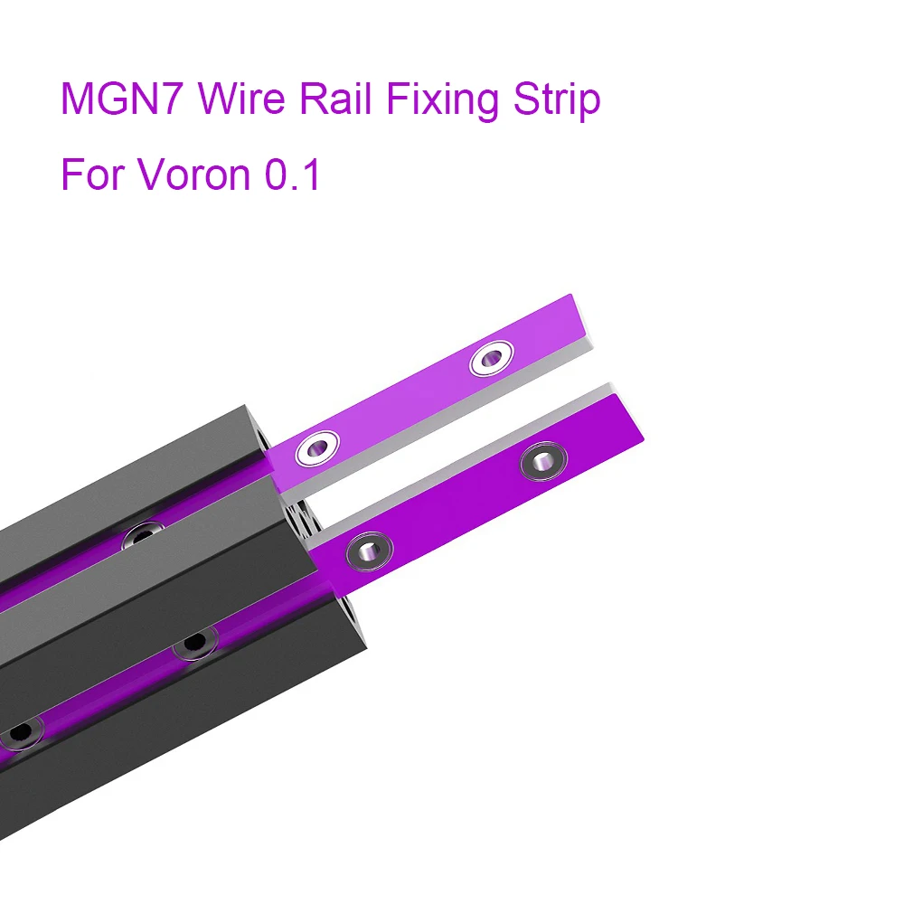 

10pcs 3D Printer Parts Wire Rail Holder Purple PCB Fiberglass, for Voron 0.1 1515 Aluminum Extrusion Profile MGN7 Rail Bracket