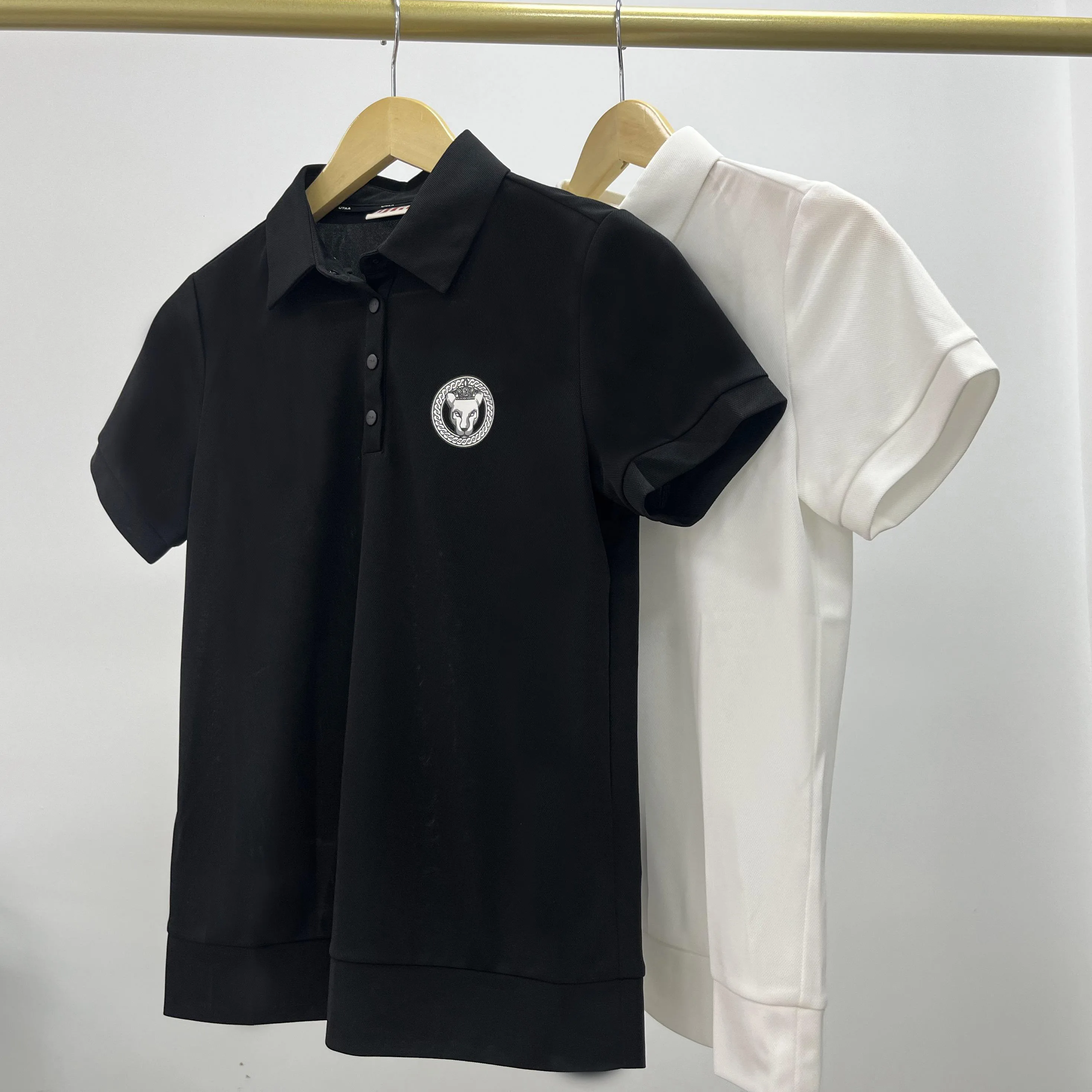 

New Golf T-Shirt Women Utah Summer Quick Dry Golf Wear Polo Shirt Black and White Sports Tennis Short Sleeves Golf Clothing