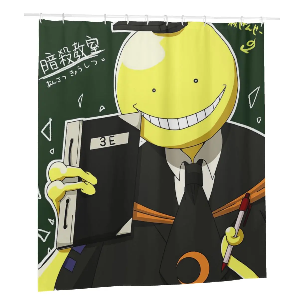 

Assassination Classroom Anime Koro Shower Curtains Polyester Bath Curtain Ansatsu Kyoushitsu Bathtub Curtains for Bathroom