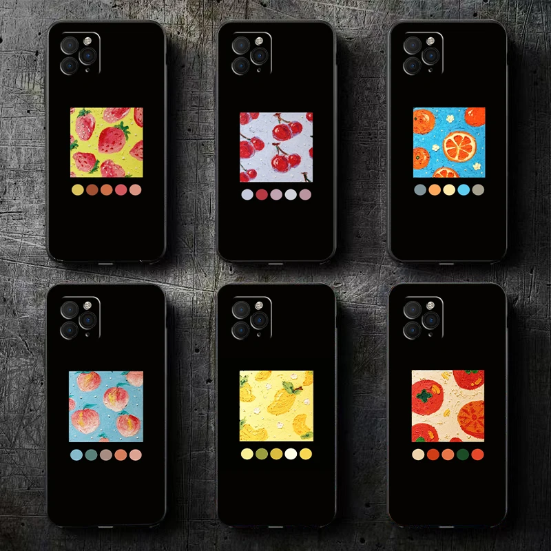 

Watercolour Fruit Phone Case For Funda iPhone 11 13 12 Pro Max Mini X XR XS Max SE 2020 6 6s 7 8 Plus Coque Celular Soft