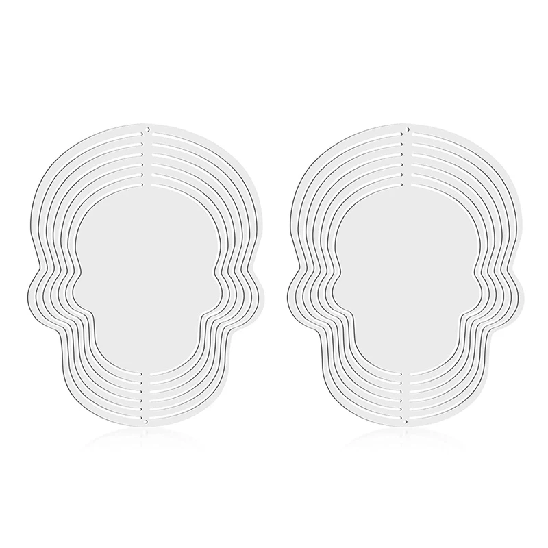 

2 Pcs 10 Inch Sublimation Wind Spinners Blanks 3D Double Sided Sublimation Sculpture Hanging Spinner For Garden Decor