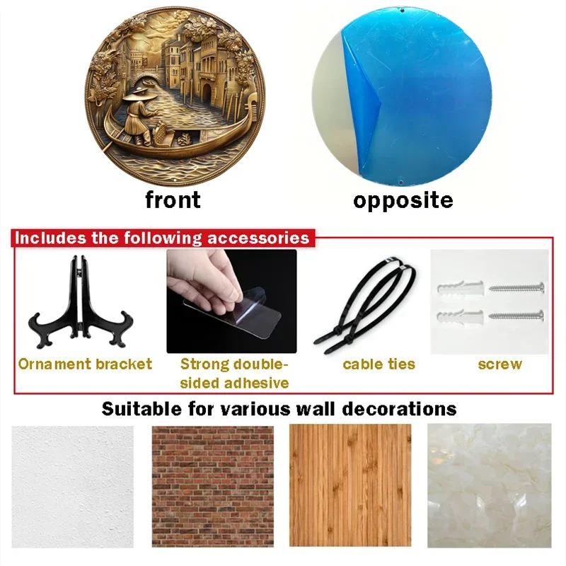 Очаровательная алюминиевая настенная вывеска на гондолу и гондоле устойчивая к