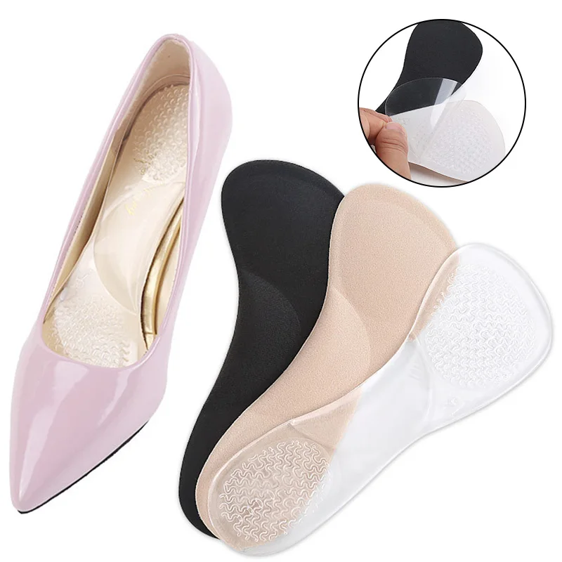 

1Pair Non-Slip Women Gel 3/4 length Arch Support Anti-slip Massaging Metatarsal Cushion Orthopedic Insoles for High Heels Shoes