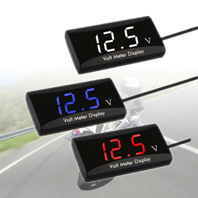 

Automobile LED Digital Display Voltmeter DC 12V Led Voltage Gauge Volt Panel Meter for Car Motorcycle Vehicle Modification Parts