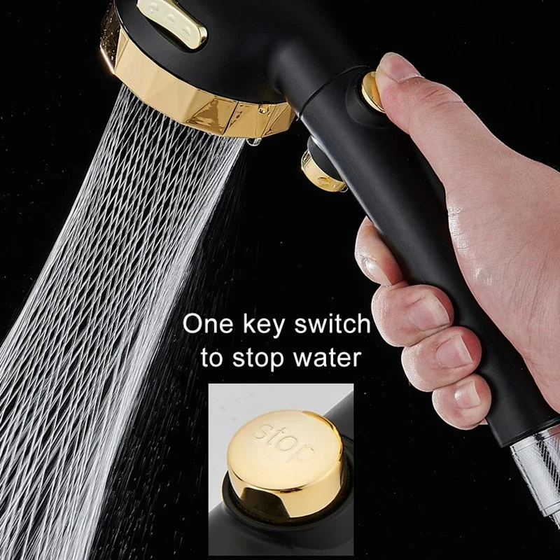 

High Pressure Upgrade Shower Head 3 Modes Handheld Adjustable Water Saving ShowerHead Pressurized Spray Nozzle Bathroom Supplies