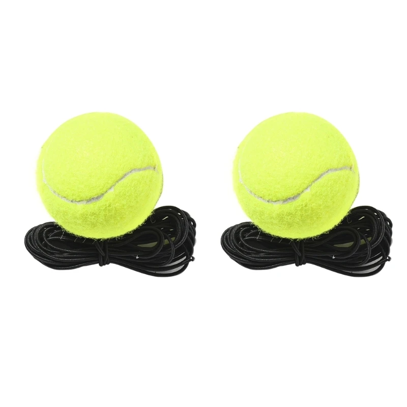 

Y1UC 2pcs Tennis Training Ball Rebound Ball with String Self Practice Trainer Tool